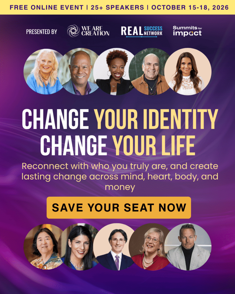 Join the free Identity Reset Summit, a 4-day virtual event taking place October 15-18, where 25+ world-renowned experts share powerful strategies for identity transformation, personal development, mindset, health, relationships, and financial growth. Learn how to create lasting identity-level change across your mind, heart, body, and money through inspiring live sessions and practical insights. Register free today, reserve your seat, and receive early access to two exclusive bonus interviews.